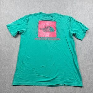 The North Face T Shirt Mens Medium Green Graphic Logo Short Sleeve Crew Neck Tee